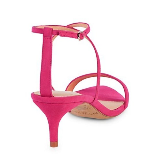 Alexandre Birman Leather Cocktail Suede Kitten-Heel Sandals - Picture 3 of 7